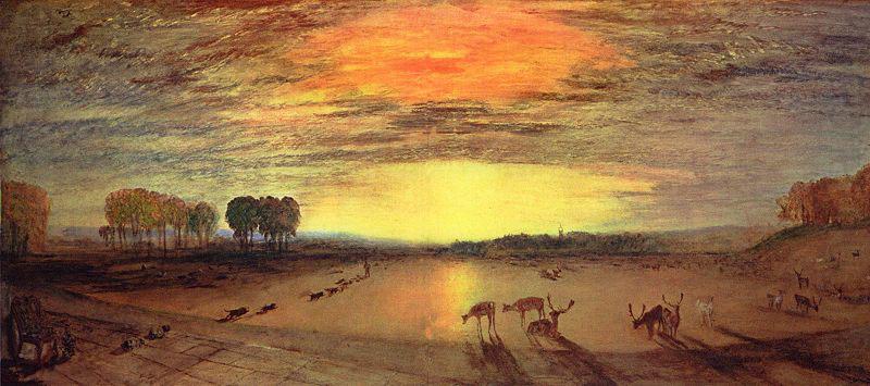 Der Park Petworth: Im Hintergrund die Kirche von Tillington, Joseph Mallord William Turner